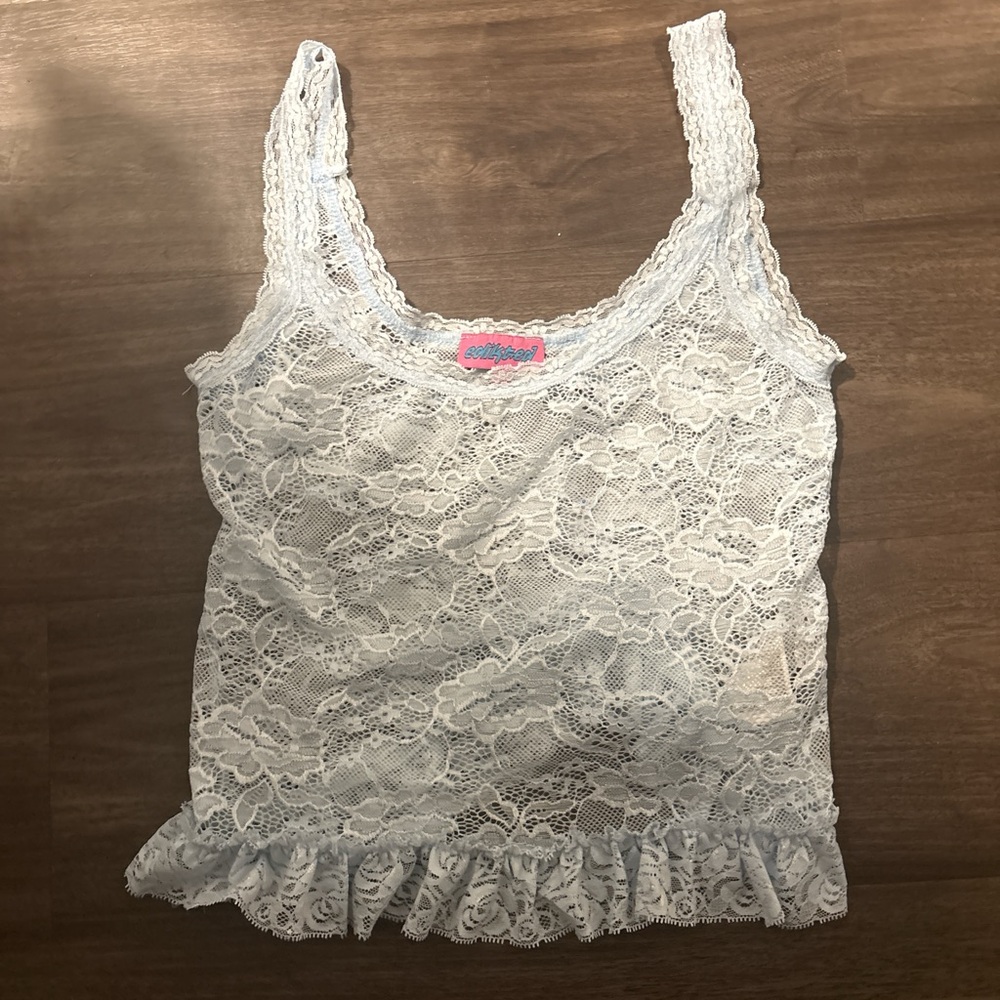 Edikted light blue Lace top🩵